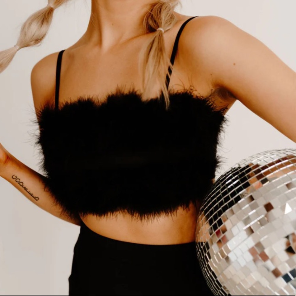 NWT Feather Bandeau Top